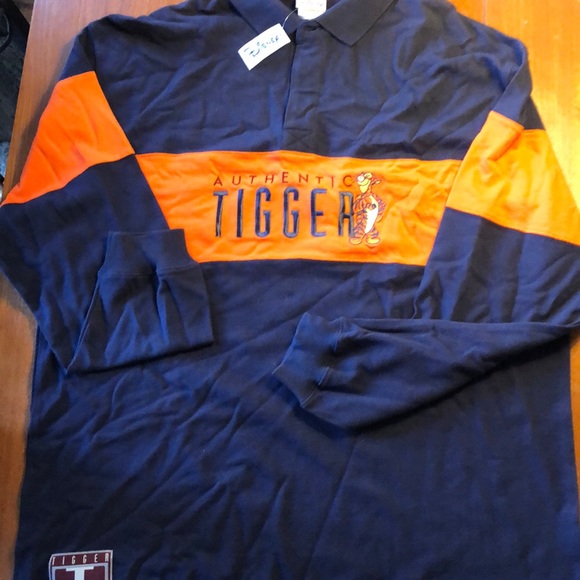 Disney Other - Authentic Tigger Disney Quarter Button Shirt XL